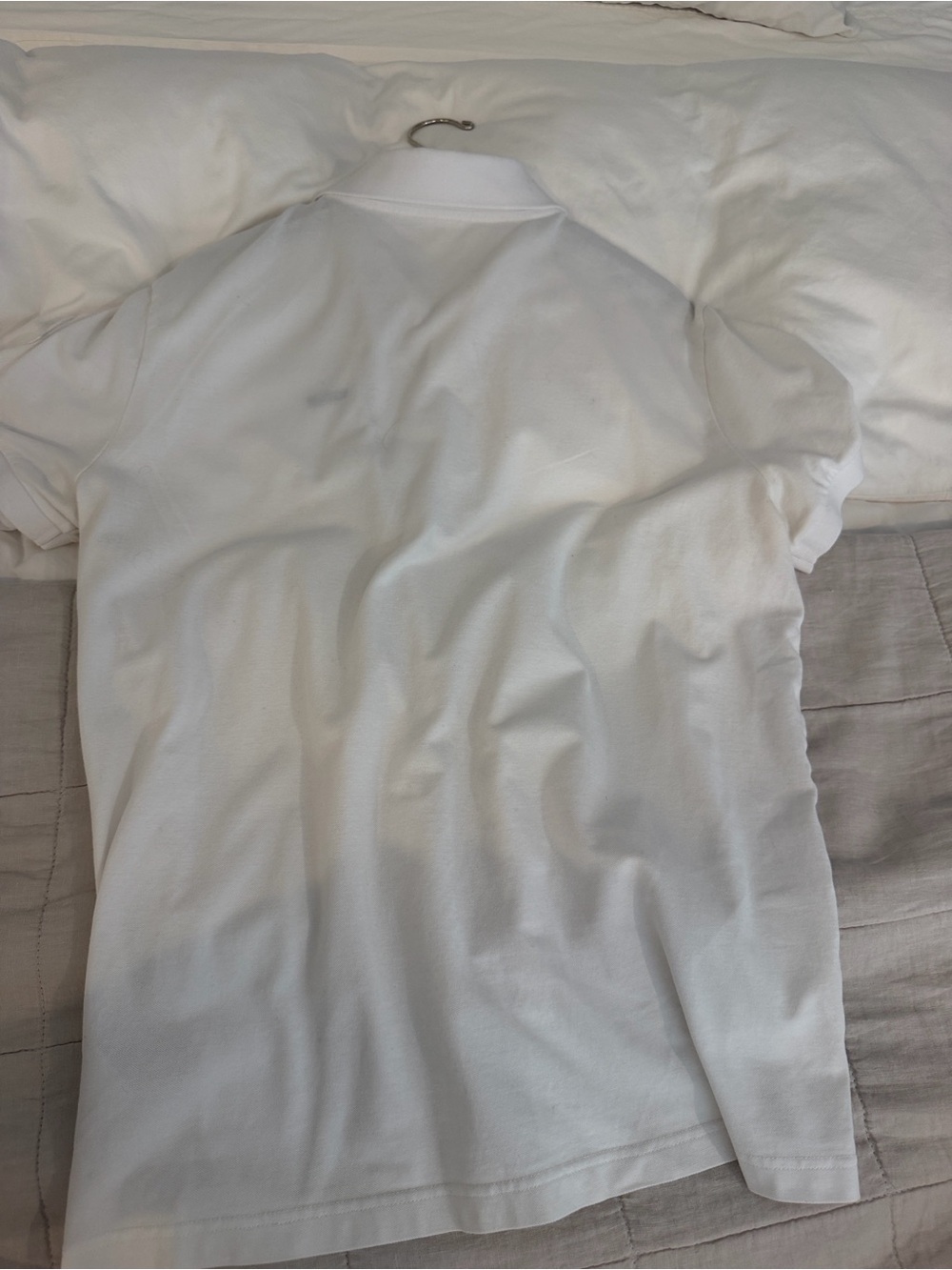 Moncler White Cotton Piqué Polo Shirt Men’s XL